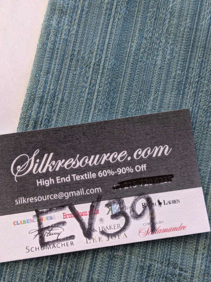 19 EV39 2.4y Scalamandre Petite Fleur Strie Blue Damask  Floral Cotton Viscose Solid