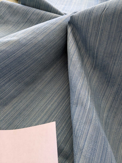 19 EV39 2.4y Scalamandre Petite Fleur Strie Blue Damask  Floral Cotton Viscose Solid