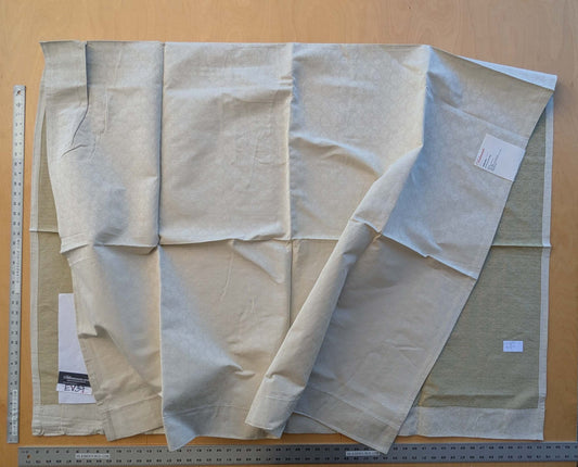 20 EV39 2.4y Scalamandre Petite Fleur Strie Ivory Damask  Floral Cotton Viscose Solid