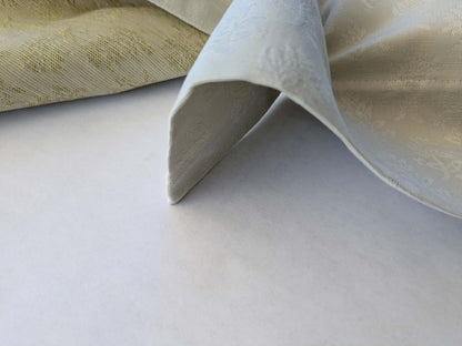 20 EV39 2.4y Scalamandre Petite Fleur Strie Ivory Damask  Floral Cotton Viscose Solid