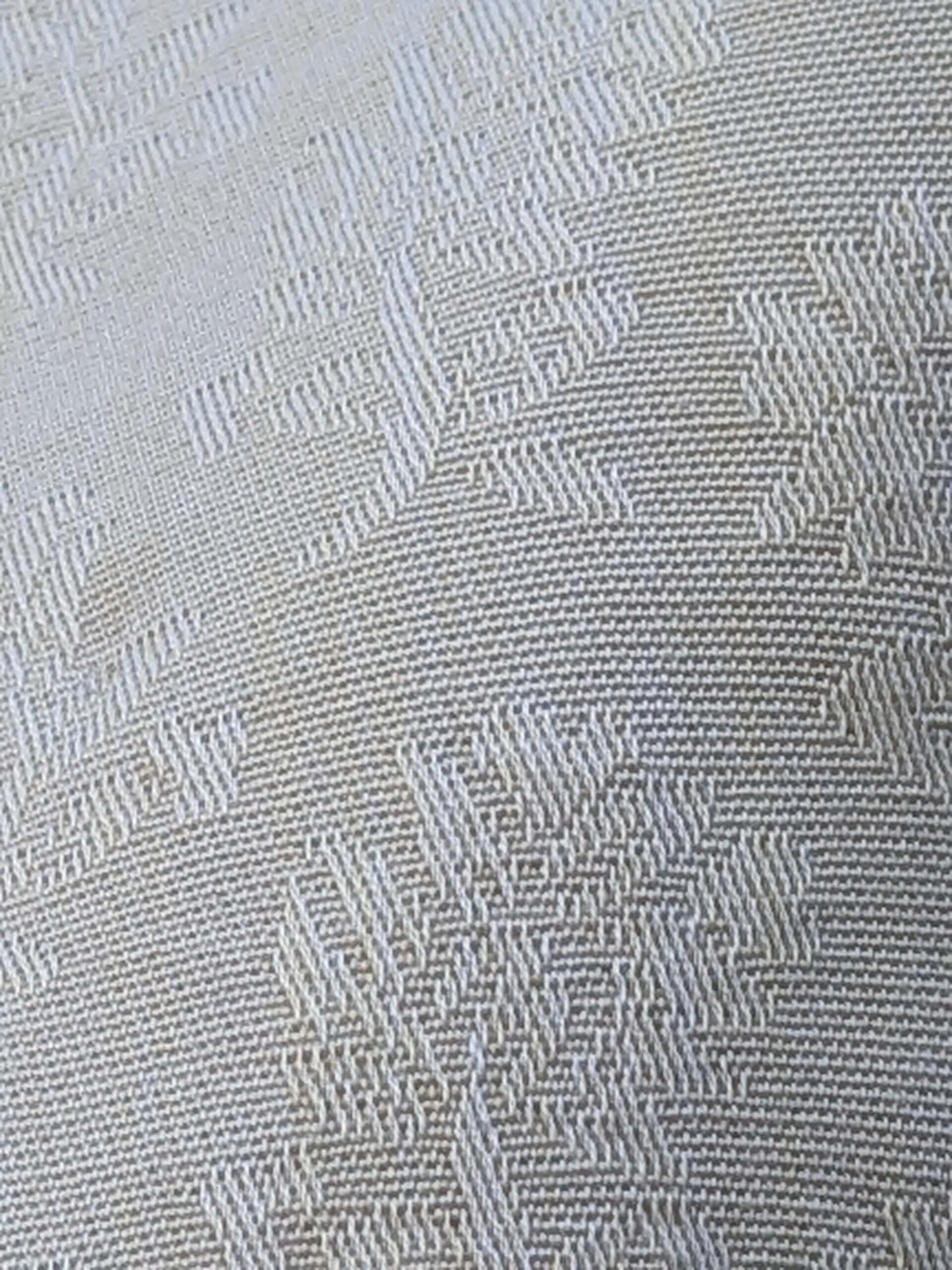 20 EV39 2.4y Scalamandre Petite Fleur Strie Ivory Damask  Floral Cotton Viscose Solid