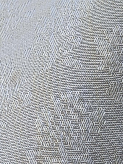 20 EV39 2.4y Scalamandre Petite Fleur Strie Ivory Damask  Floral Cotton Viscose Solid