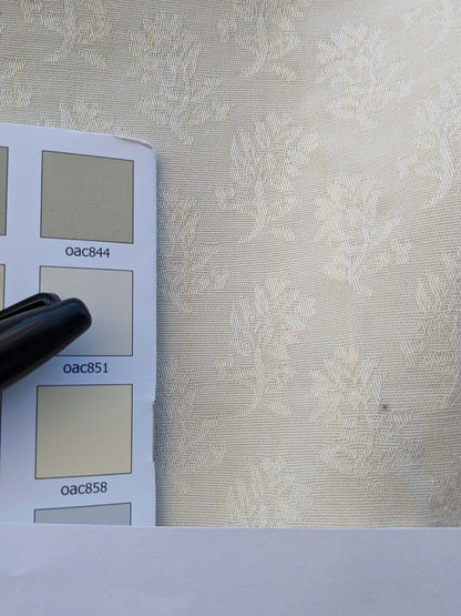 20 EV39 2.4y Scalamandre Petite Fleur Strie Ivory Damask  Floral Cotton Viscose Solid