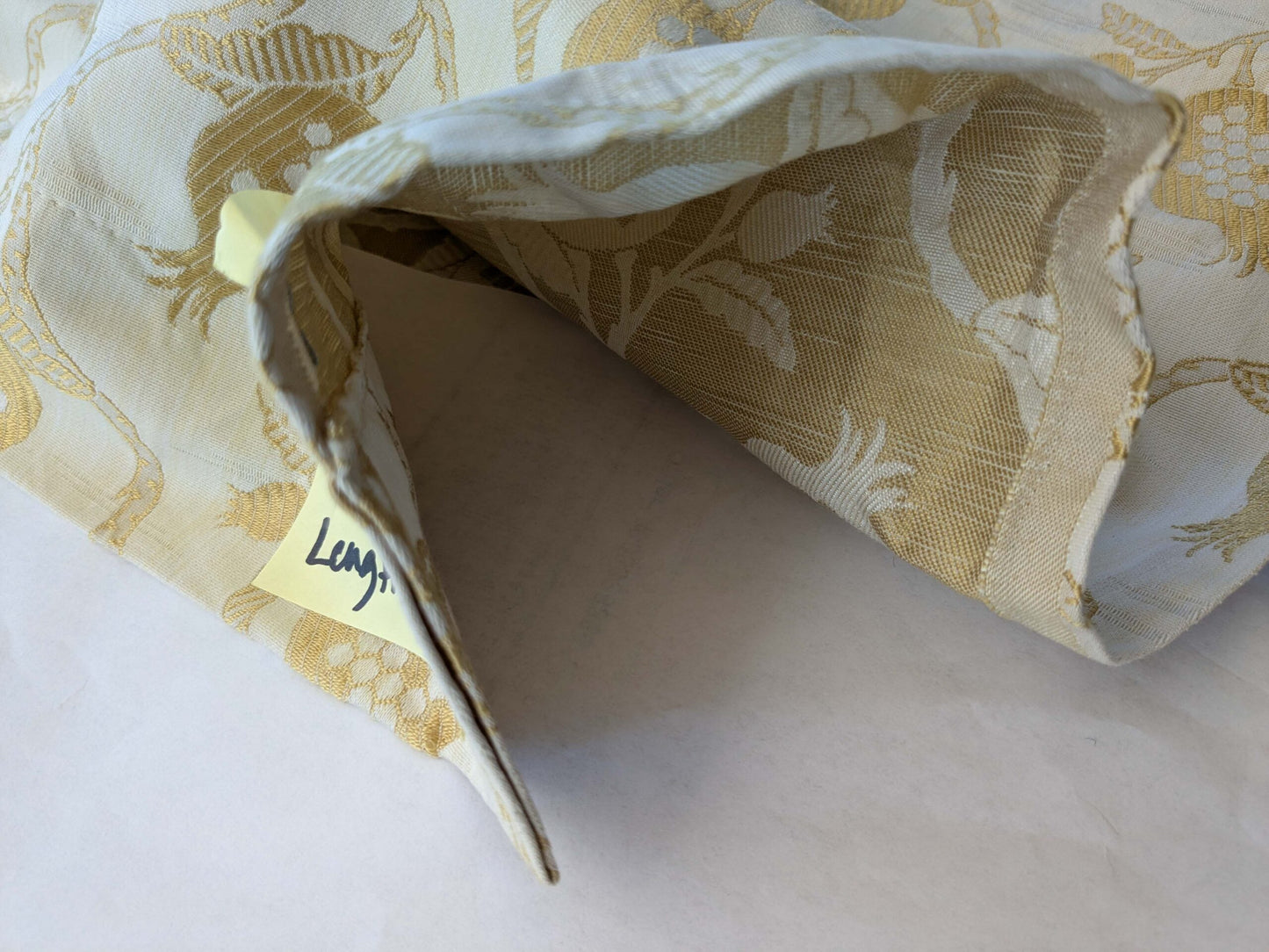 22 EV39 2yards Colony Melograno Coordinato Gold Beige Floral Lampas Fruits Upholstery fabric