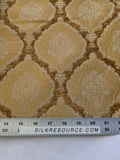 23 EV39 2.2 yards Scalamandre Ecussons Gold Medallion Artichoke Art Deco Renaissance Heavy MSRP USD480/y
