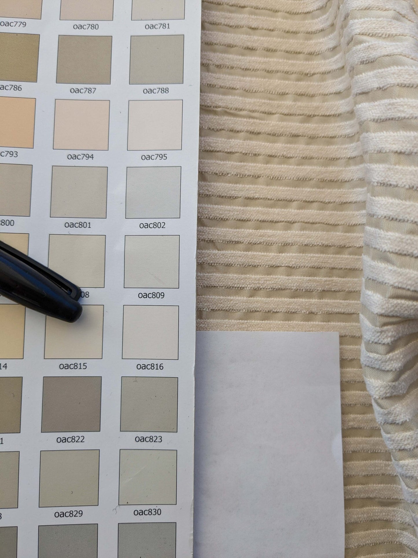 1 EV40 2.2 yards x 54" Scalamandre Colony Roma Senegal Milk Cream White Stripe Small Scale MSRP USD 330/y