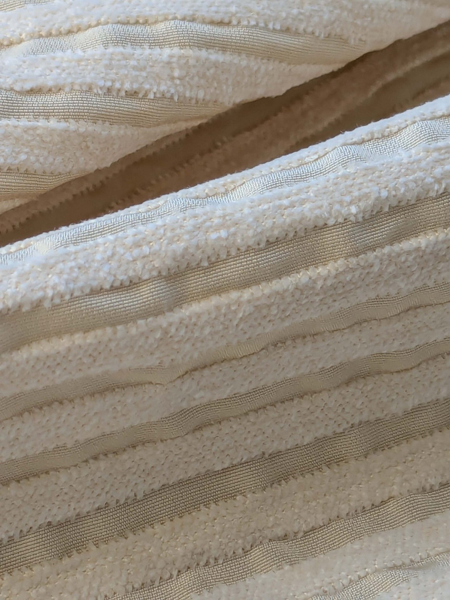 1 EV40 2.2 yards x 54" Scalamandre Colony Roma Senegal Milk Cream White Stripe Small Scale MSRP USD 330/y