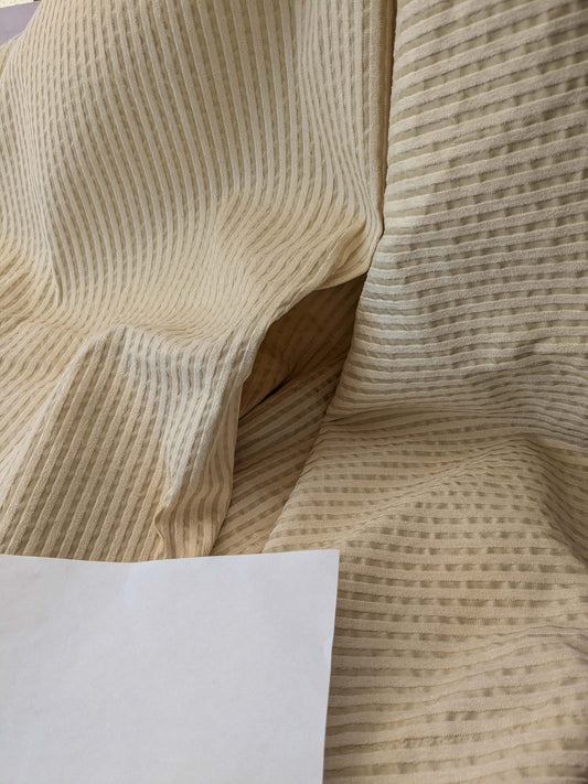 1 EV40 2.2 yards x 54" Scalamandre Colony Roma Senegal Milk Cream White Stripe Small Scale MSRP USD 330/y