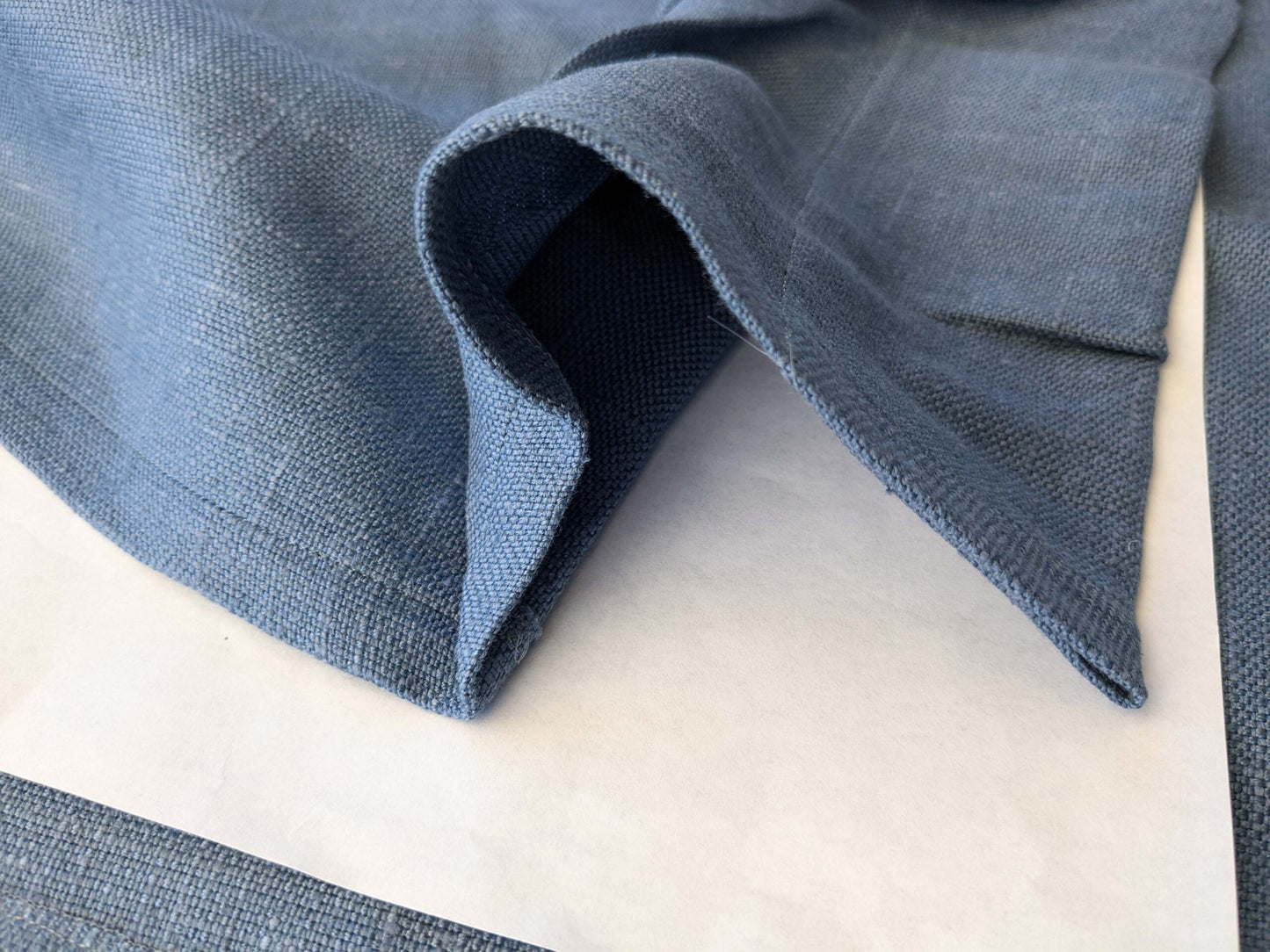 2 EV40 2.4 yards x 54" Scalamandre Ankara Solid Avio Blue Viscose Linen