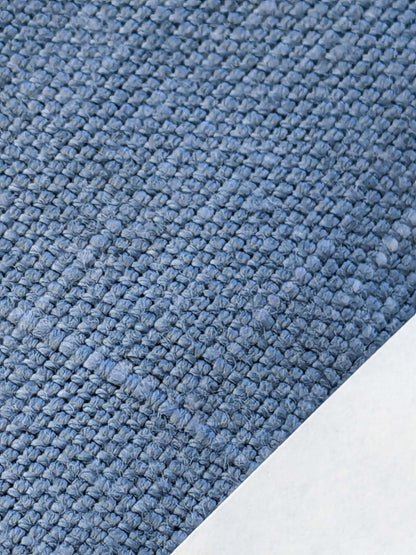 2 EV40 2.4 yards x 54" Scalamandre Ankara Solid Avio Blue Viscose Linen