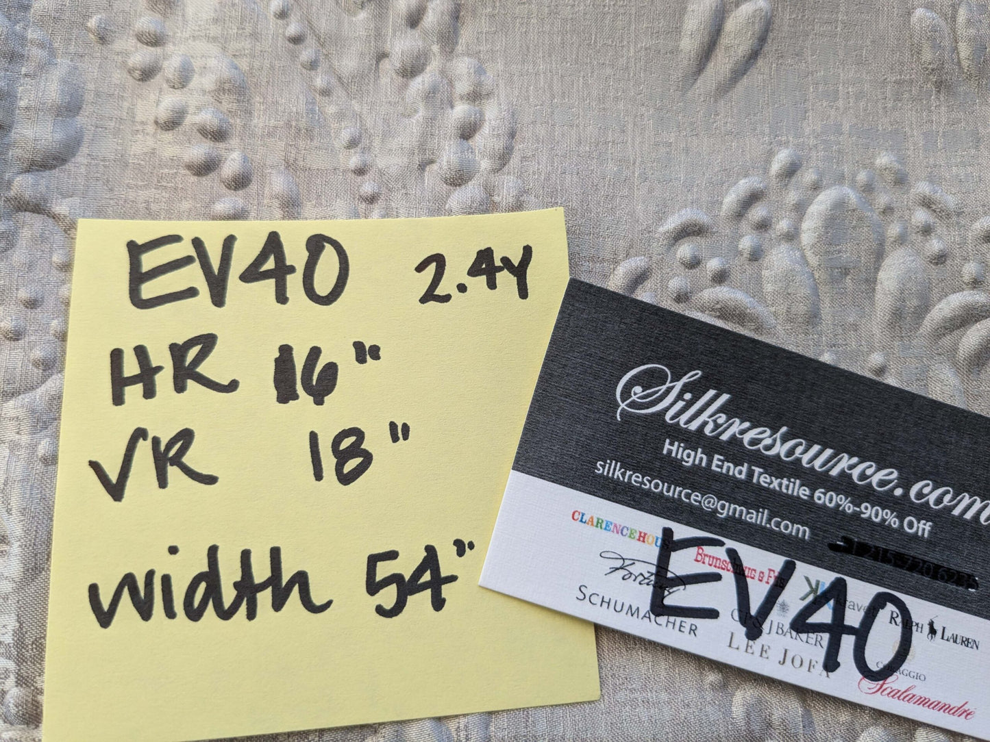 4 EV40 2.4 yards x 54"  Scalamandre Jacquard Gray Medallion Art Deco Pebbled Raised Abstract