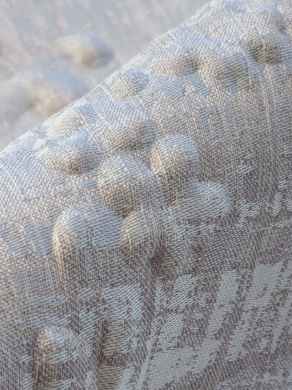 4 EV40 2.4 yards x 54"  Scalamandre Jacquard Gray Medallion Art Deco Pebbled Raised Abstract