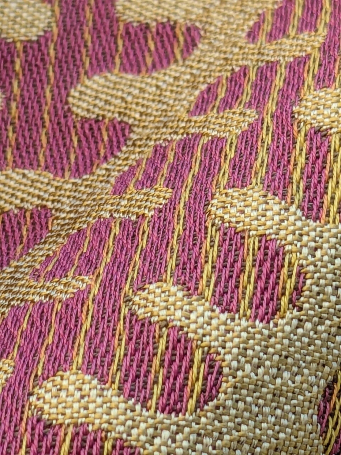 5 EV40 1.2 yards x 51" Scalamandre Fonthill Square Silk Sensuous Stripe Autumn Ombre Brown Red Green MSRP USD 356/y