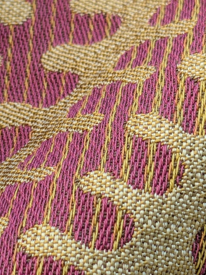 5 EV40 1.2 yards x 51" Scalamandre Fonthill Square Silk Sensuous Stripe Autumn Ombre Brown Red Green MSRP USD 356/y