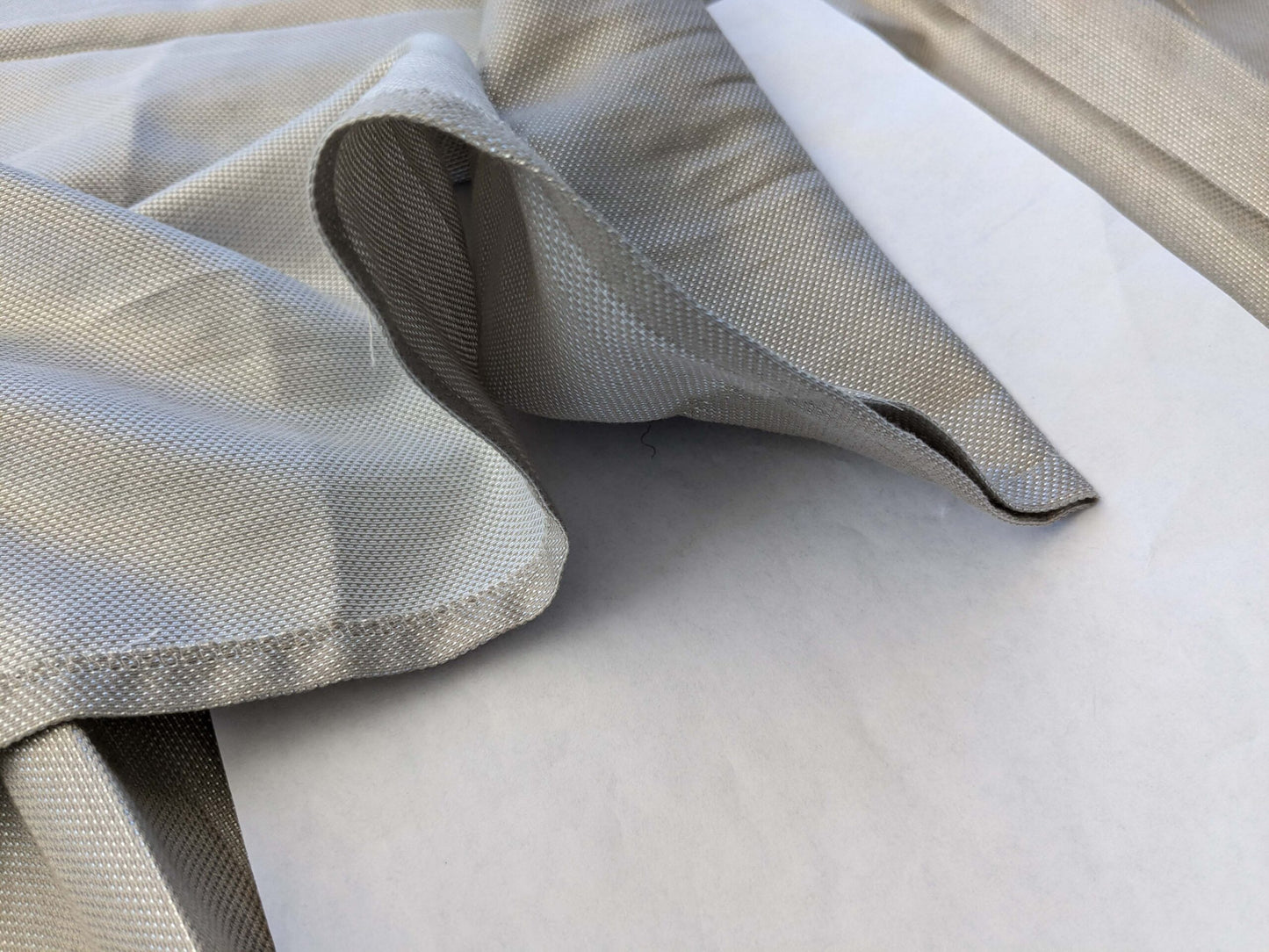 8 EV40 2.4y x 56"  Scalamandre Astro Champagne Viscose Solid Gray