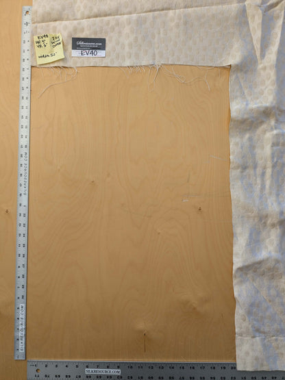 10 EV40 2.5y x 52" with Cut Corner Scalamandre Brocade Beige Small Scale Dot