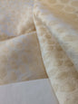 10 EV40 2.5y x 52" with Cut Corner Scalamandre Brocade Beige Small Scale Dot