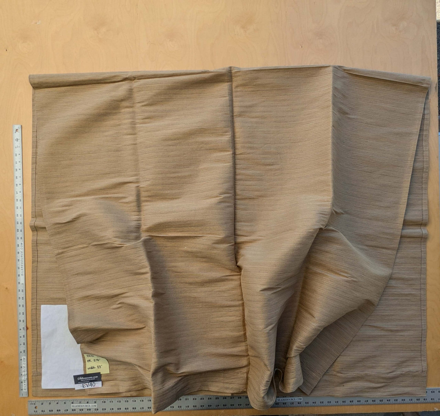 11 EV40 2.4yards x 53" Scalamandre Brown Strie Solid