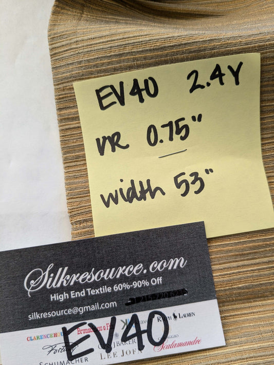 11 EV40 2.4yards x 53" Scalamandre Brown Strie Solid