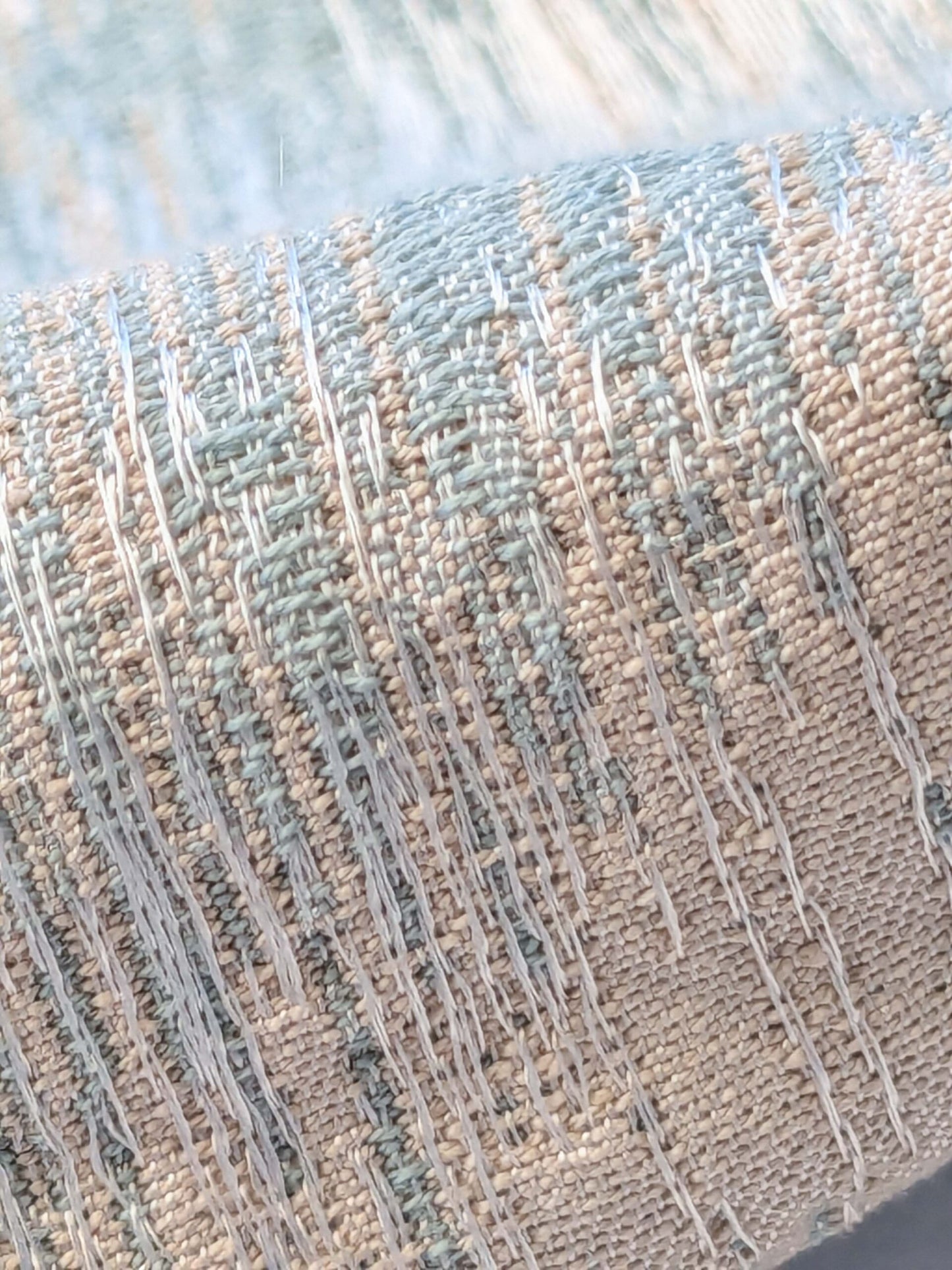 12 EV40 1.1yards x 52" Scalamandre Chevron Abstract Powder Blue and Beige