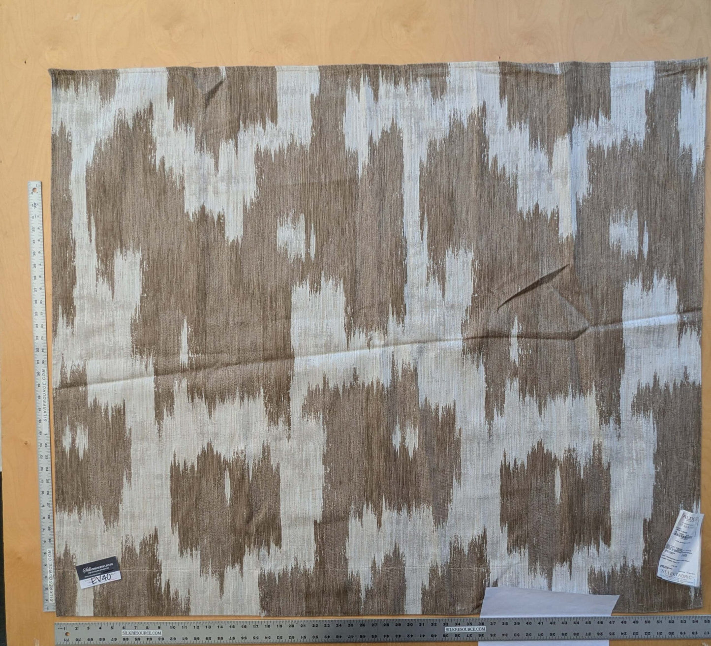 13 EV40 1.2yards x 55" Scalamandre Aldeco Monte Moon Rock Brown Cream White Abstract Large Jacquard