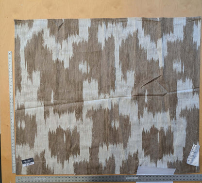 13 EV40 1.2yards x 55" Scalamandre Aldeco Monte Moon Rock Brown Cream White Abstract Large Jacquard