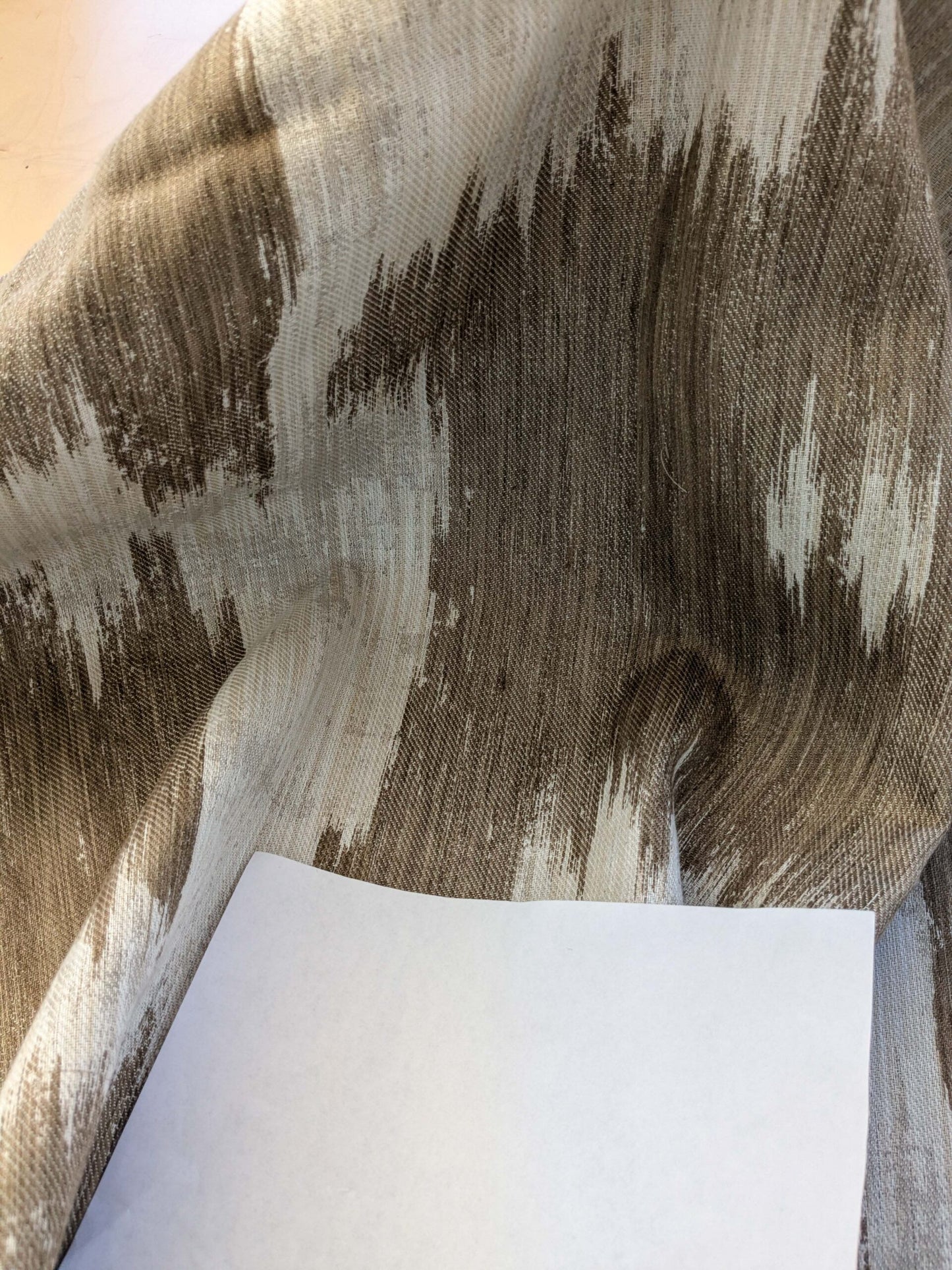 13 EV40 1.2yards x 55" Scalamandre Aldeco Monte Moon Rock Brown Cream White Abstract Large Jacquard