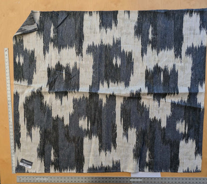 14 EV40 1.2yards x 54" Scalamandre Aldeco Monte Blue Cream White Abstract Large Jacquard