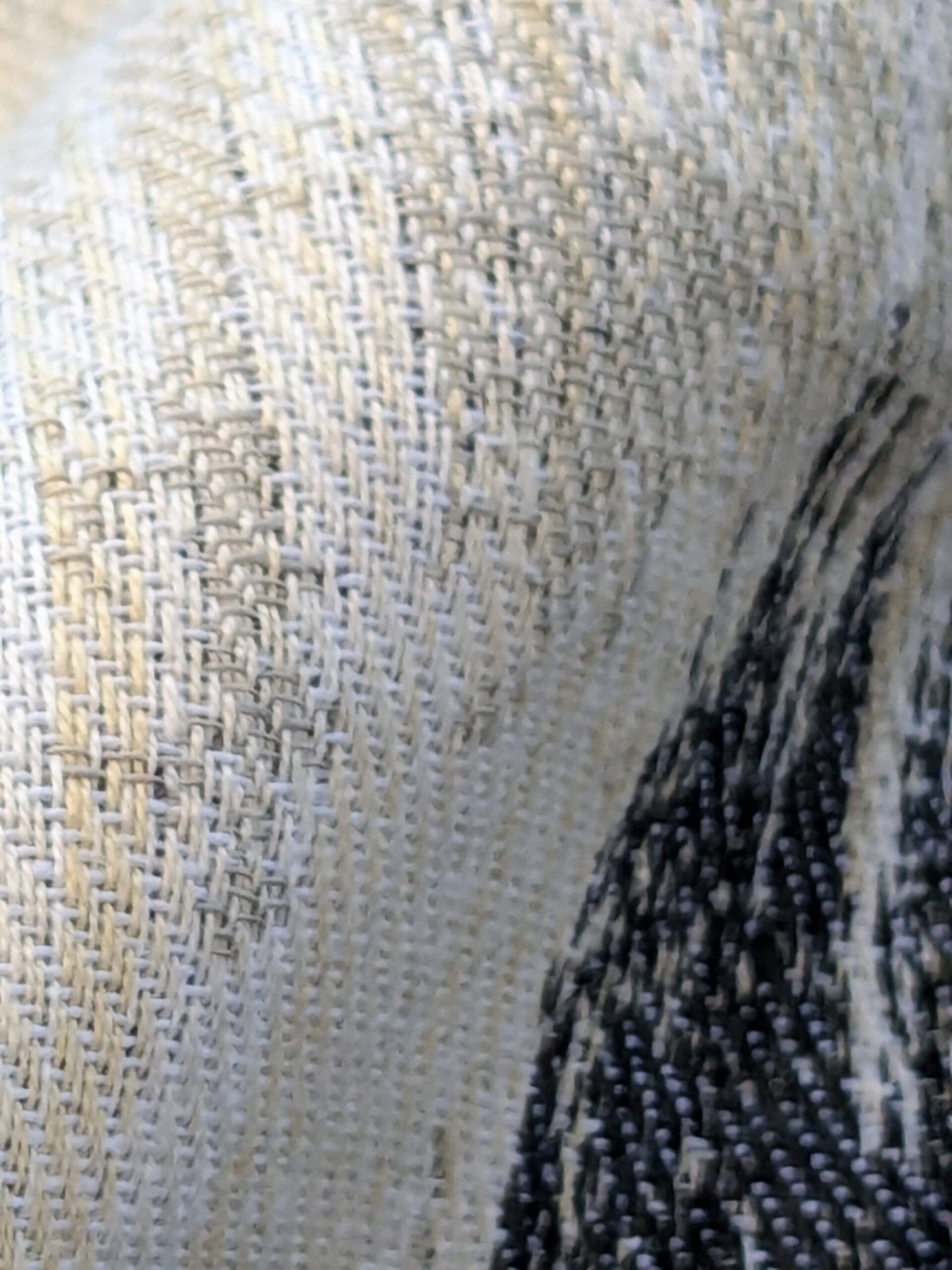 14 EV40 1.2yards x 54" Scalamandre Aldeco Monte Blue Cream White Abstract Large Jacquard