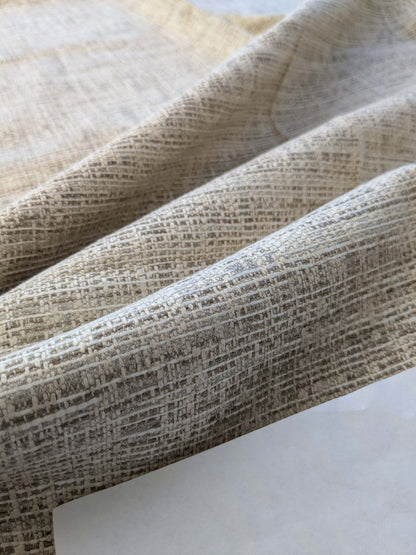 16 EV40 2.1yards X 55"W Scalamandre Edel Linen's Beige Jacquard Solid Texture