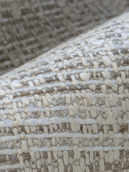 16 EV40 2.1yards X 55"W Scalamandre Edel Linen's Beige Jacquard Solid Texture