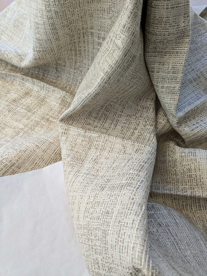 16 EV40 2.1yards X 55"W Scalamandre Edel Linen's Beige Jacquard Solid Texture