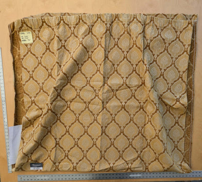 17 EV40 2.4yards x 52"W Scalamandre Ecussons Gold Medallion Artichoke Art Deco Renaissance Heavy MSRP USD480/y