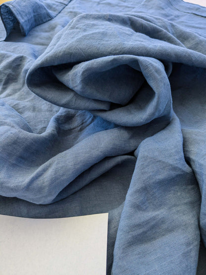 1 EV41 1.6yards x 54" Scalamandre Alhambra Nicos Sky Blue Sheers Linen Solid