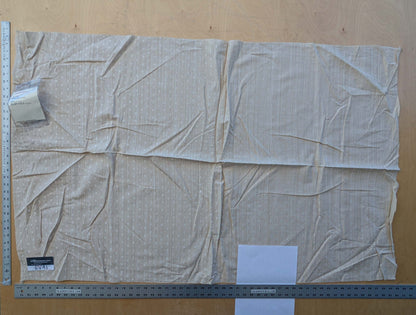 2 EV41 35" x 54" wide Scalamandre Marquie Strie Amure Creme Beige Dots MSRP USD 382/y Stain