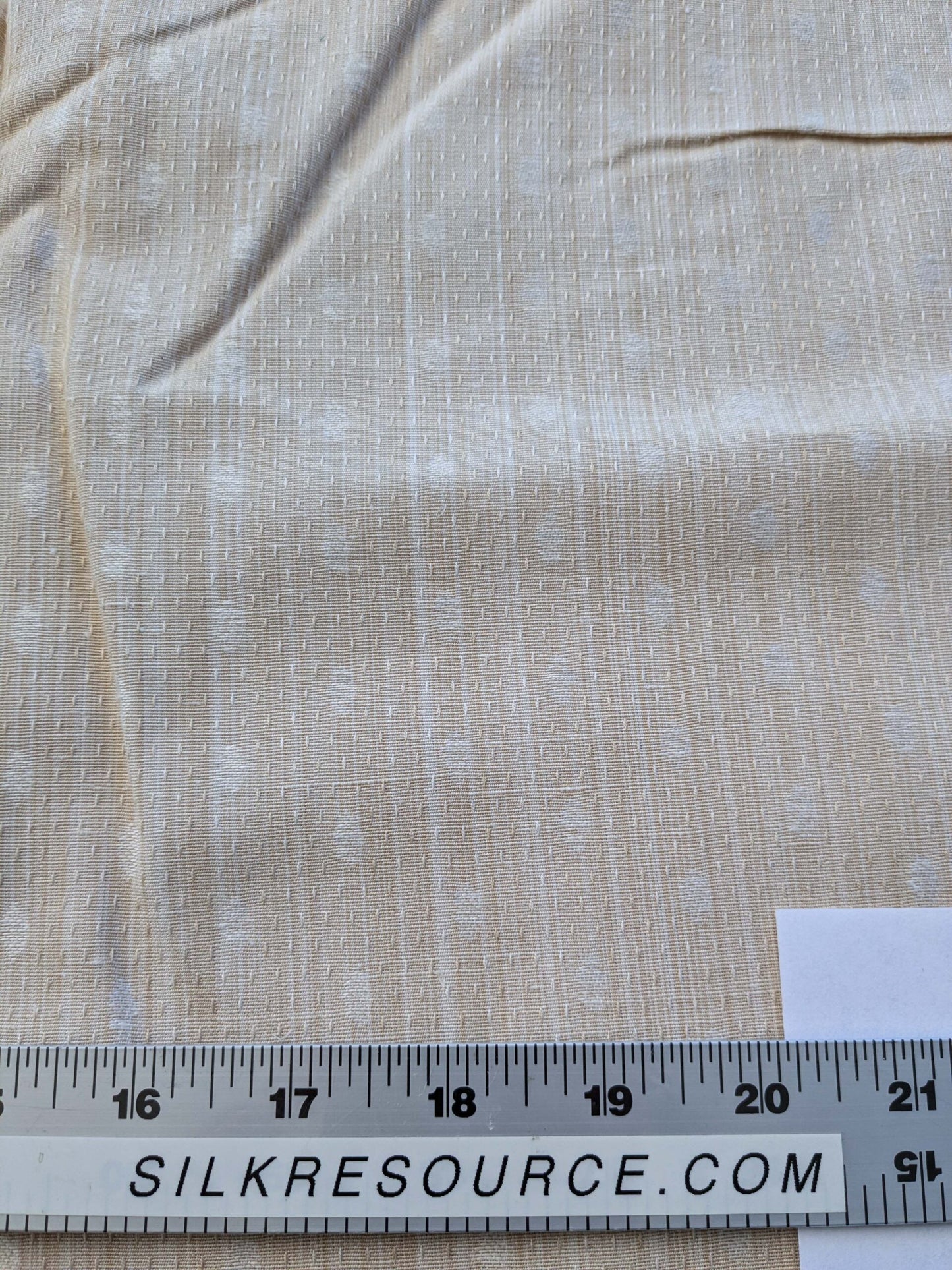 2 EV41 35" x 54" wide Scalamandre Marquie Strie Amure Creme Beige Dots MSRP USD 382/y Stain