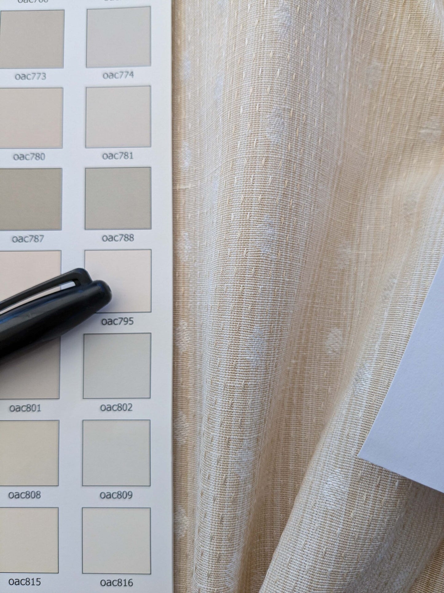 2 EV41 35" x 54" wide Scalamandre Marquie Strie Amure Creme Beige Dots MSRP USD 382/y Stain