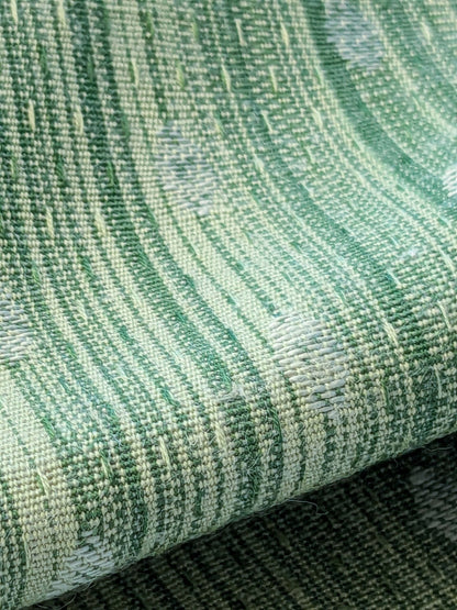 3 EV41 1yard x 56"w Scalamandre Marquie Strie Amure Green Dots MSRP USD 382/y