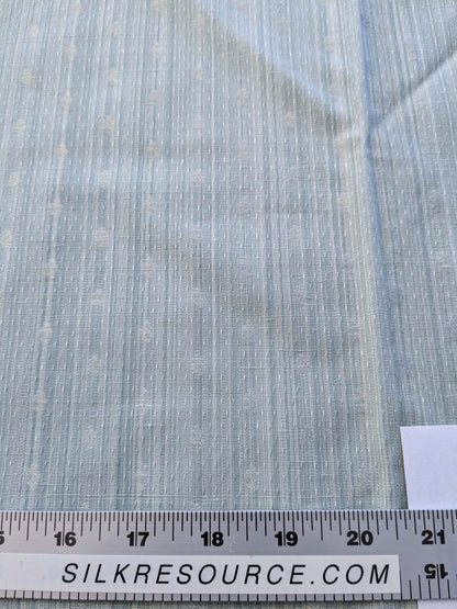 4 EV41 34"x 55" wide Scalamandre Marquie Strie Amure Aqua Blue Dots MSRP USD 382/y