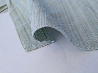 4 EV41 34"x 55" wide Scalamandre Marquie Strie Amure Aqua Blue Dots MSRP USD 382/y