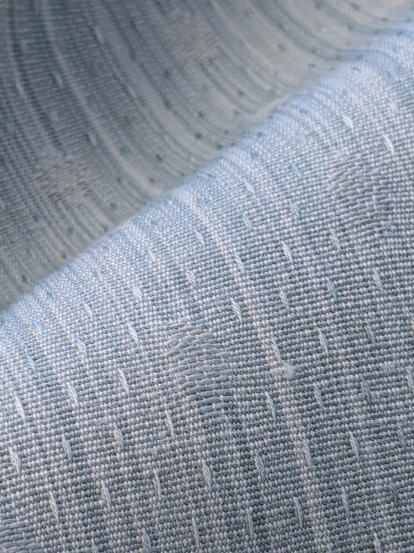 4 EV41 34"x 55" wide Scalamandre Marquie Strie Amure Aqua Blue Dots MSRP USD 382/y