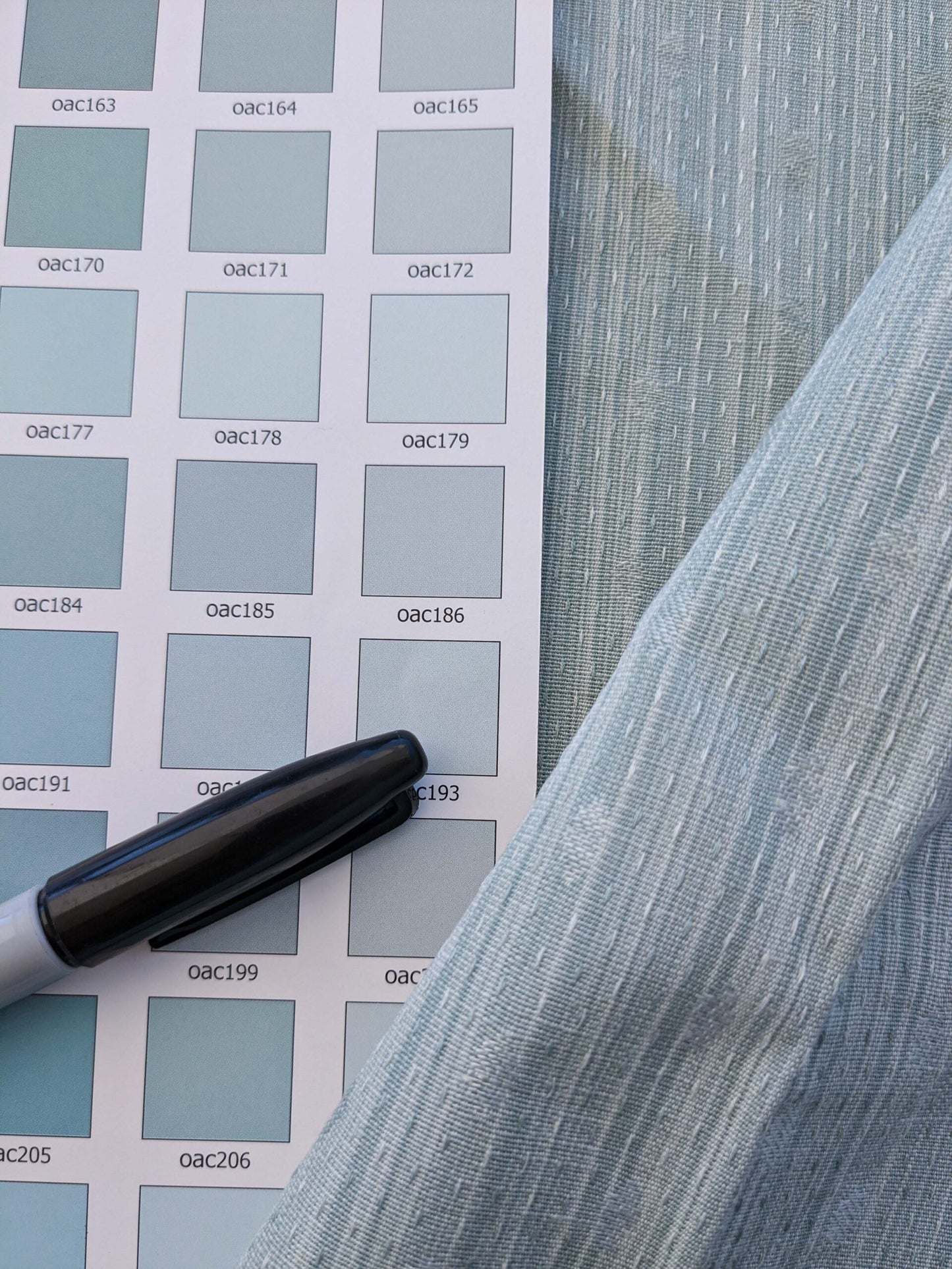 4 EV41 34"x 55" wide Scalamandre Marquie Strie Amure Aqua Blue Dots MSRP USD 382/y