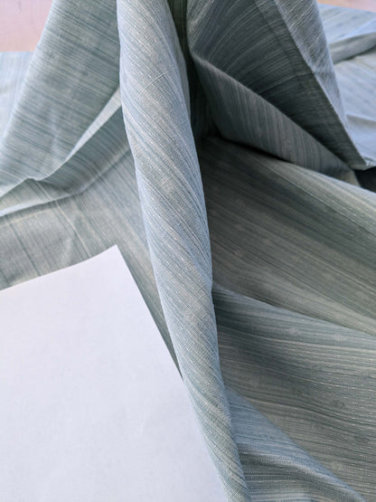 4 EV41 34"x 55" wide Scalamandre Marquie Strie Amure Aqua Blue Dots MSRP USD 382/y