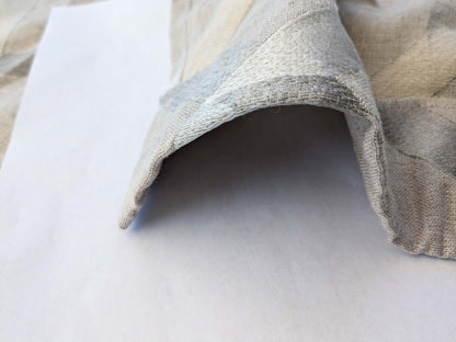 6 EV41 1.2yd x 51" Scalamandre Lattice Embroidery Flax Beige Linen Viscose Diamond Geometry