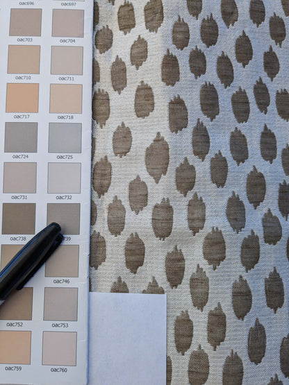 7 EV41 2.4yd x 55"wScalamandre Savanna Sheer White Brown Dot Circle MSRP USD 430/y