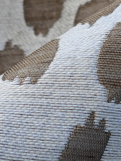 7 EV41 2.4yd x 55"wScalamandre Savanna Sheer White Brown Dot Circle MSRP USD 430/y