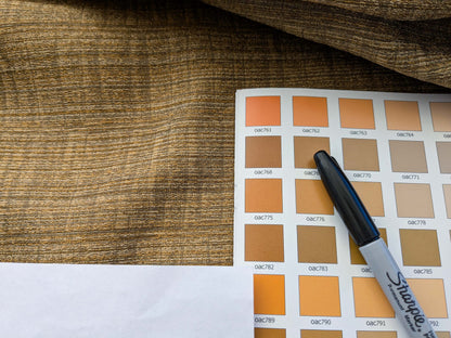 10 EV41 1.2yard x 63"w Scalamandre LeLievre Paris Briscola M1 Or Brown Solid Polyester MSRP 300+/y