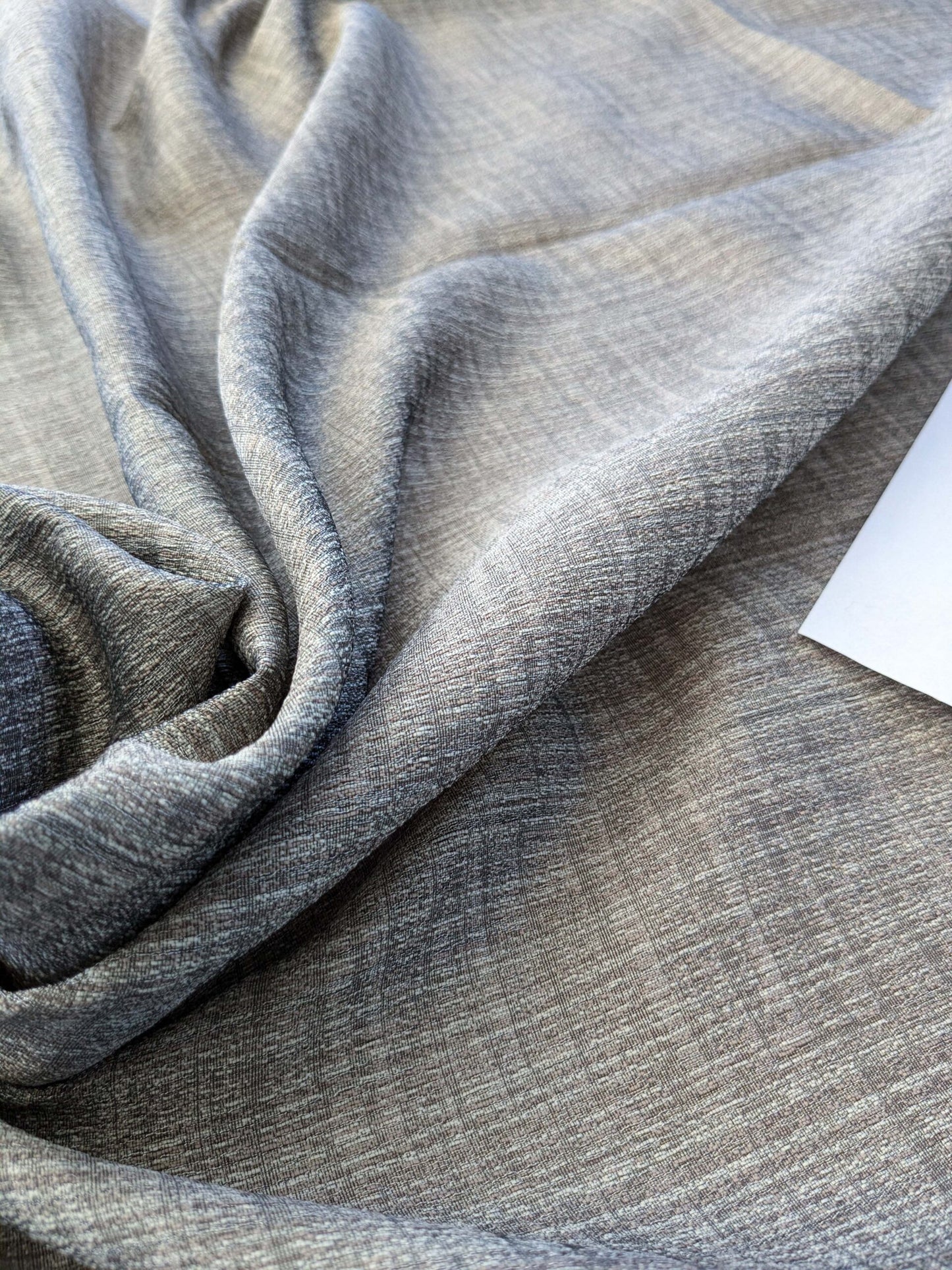 11 EV41 1.2yard x 63"w Scalamandre LeLievre Paris Briscola M1 Fumee Gray Solid Polyester MSRP 300+/y