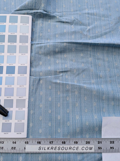 12 EV41 34"x 55" wide Scalamandre Marquie Strie Amure Blue Small Texture Dots MSRP USD 382/y