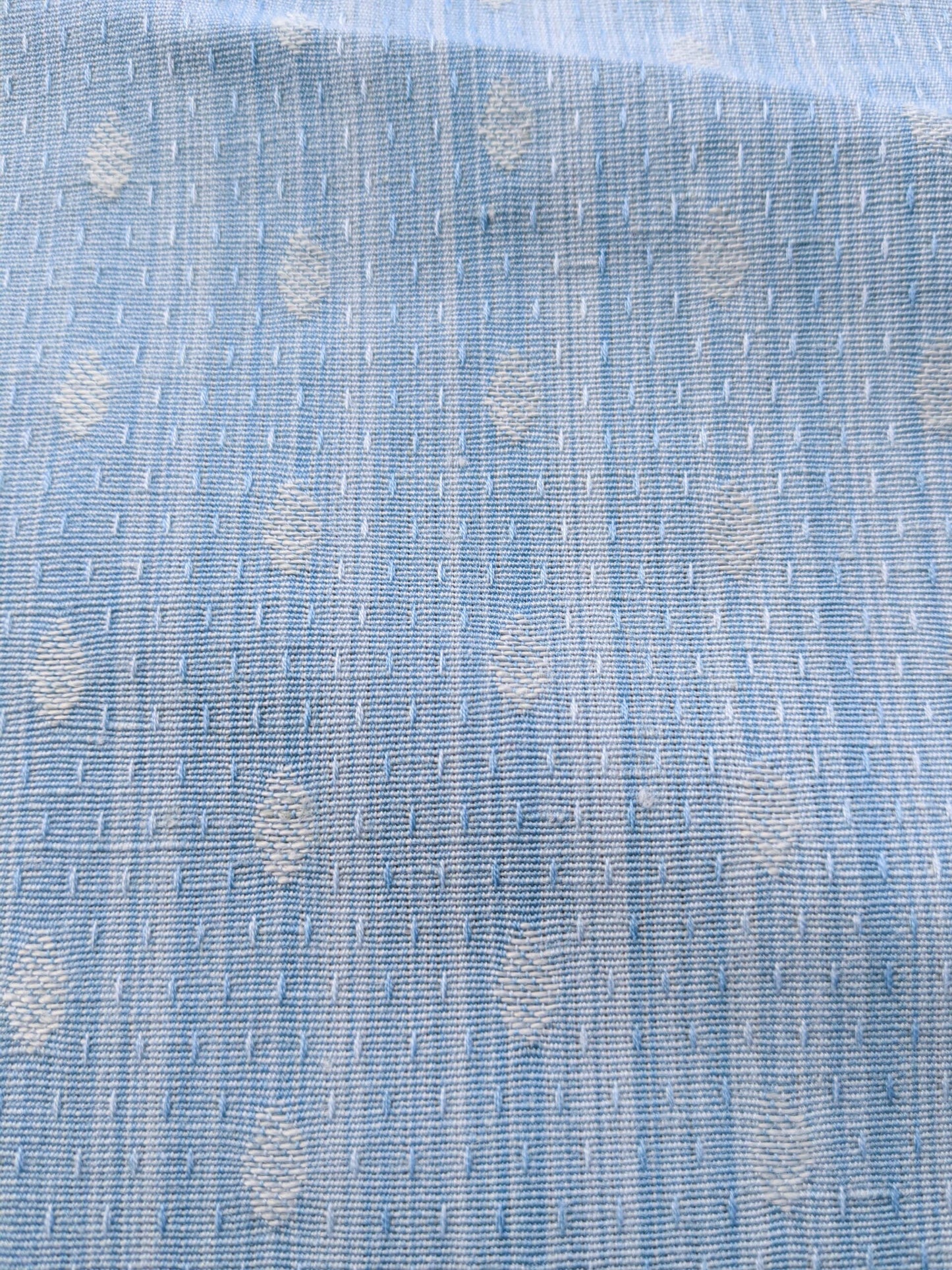 12 EV41 34"x 55" wide Scalamandre Marquie Strie Amure Blue Small Texture Dots MSRP USD 382/y
